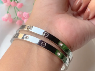 cartier silver love bangle bracelet