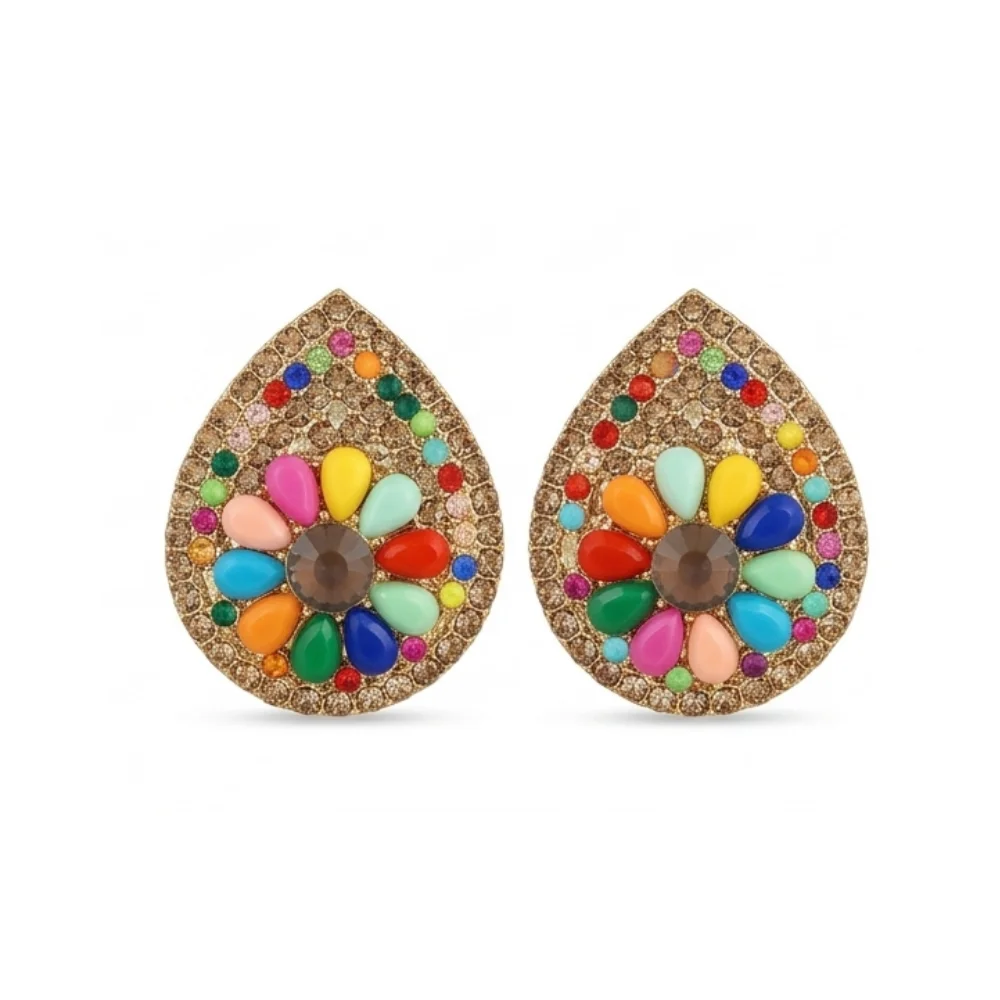 Gul-Rukh Teardrop Studs