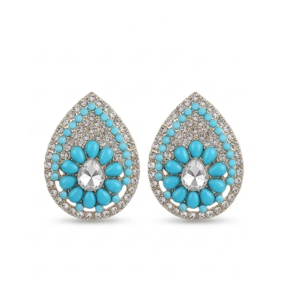Gul-Rukh Teardrop Studs - Image 2