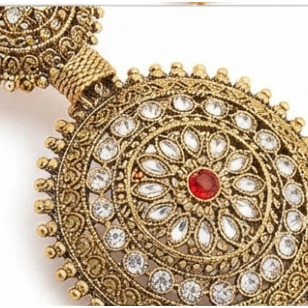 Gold-Plated Chandbali Jhumki - Image 2