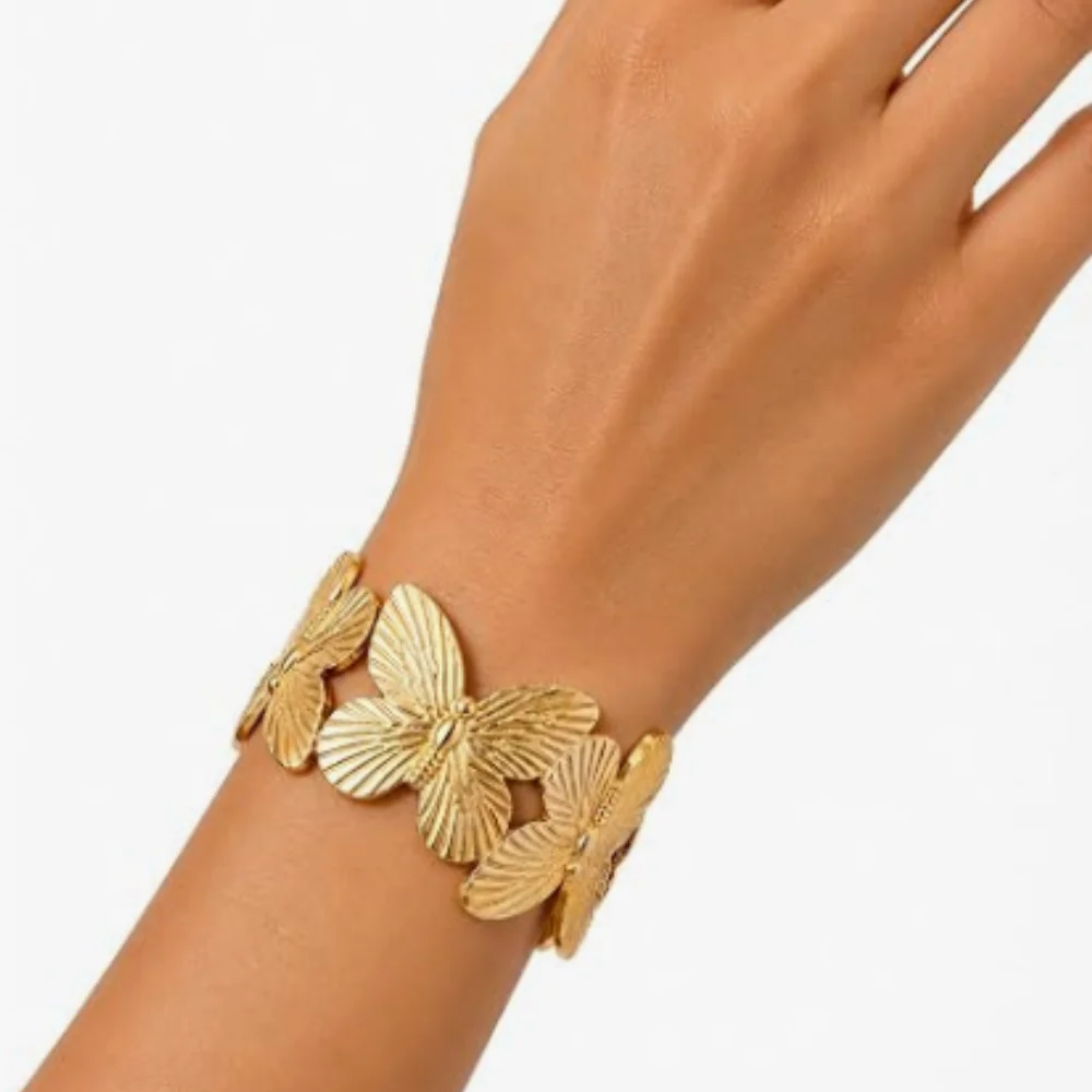 Gold Butterfly Statement Bracelet